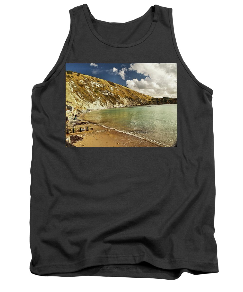 Seascapes Tank Top featuring the photograph Lulworth Cove Beach by Richard Denyer