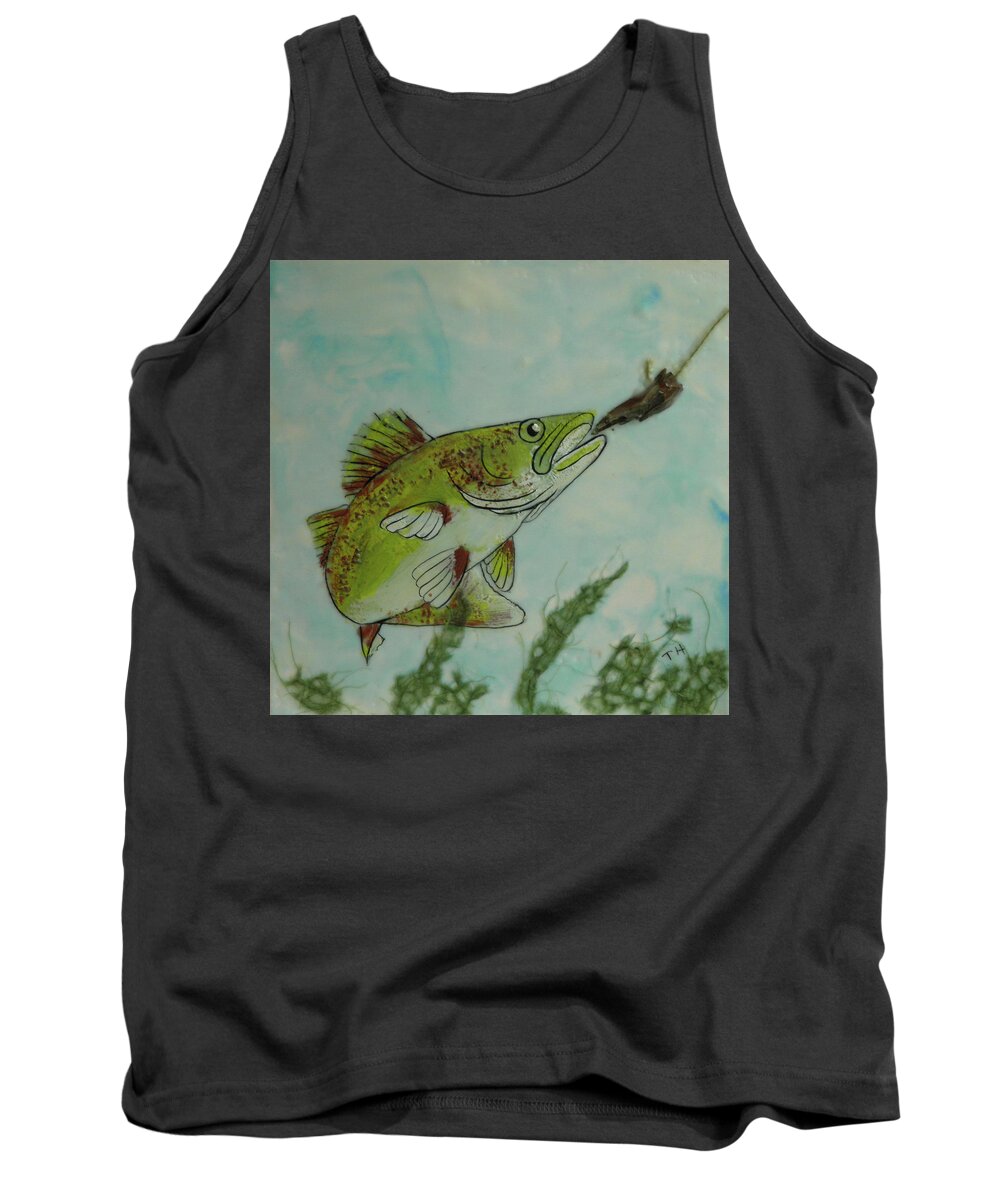 Landscape Tank Top featuring the painting Lunch by Terry Honstead
