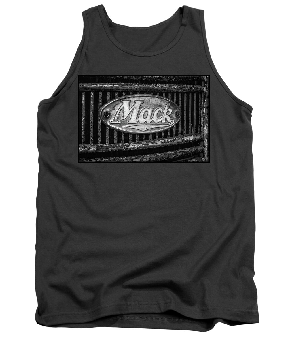 Mack Truck Tank Top featuring the photograph Mack truck emblem by Matthew Pace