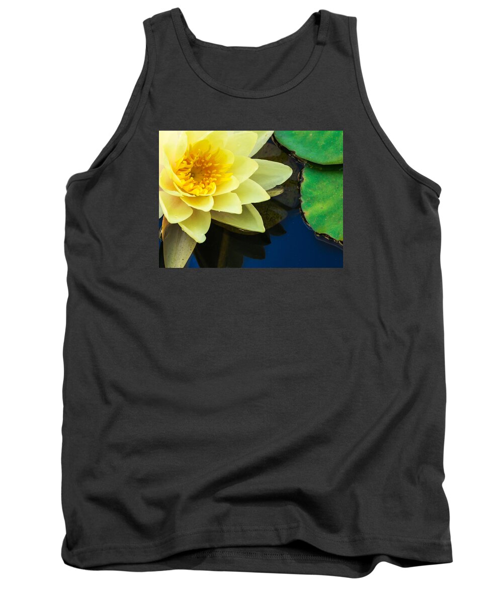 Yellow Water Lily Tank Top featuring the photograph Macro Image of Yellow Water Lilly by John Williams