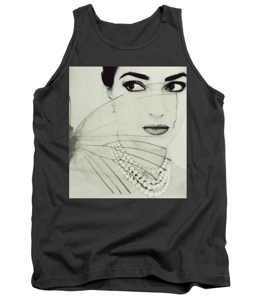 Maria Callas Tank Top featuring the digital art Opera Queen by Paul Lovering