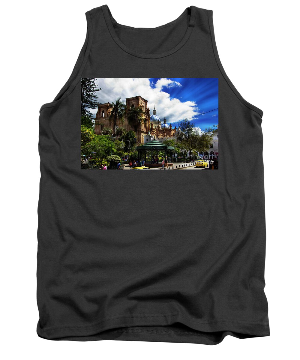 Domes Tank Top featuring the photograph Magnificent Center Of Cuenca, Ecuador III by Al Bourassa