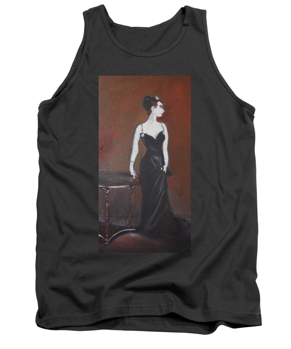 Lady Tank Top featuring the painting Mah Lady by Gary Smith