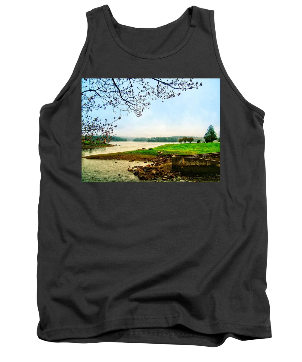 Maine Tank Top featuring the photograph Maine Fog by Joseph Caban
