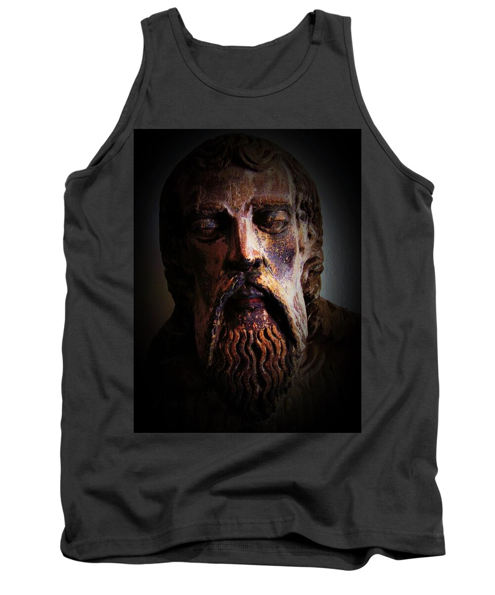 Portrait Tank Top featuring the photograph Man of Color 1 by Maria Huntley
