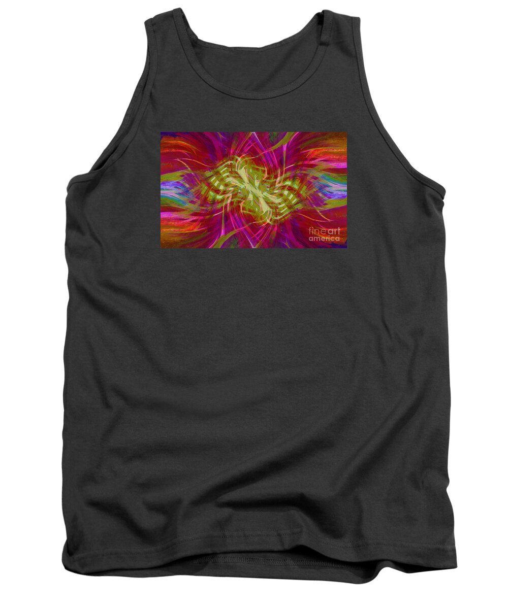 Swirl Tank Top featuring the photograph Mandala Swirl 02 by Jack Torcello