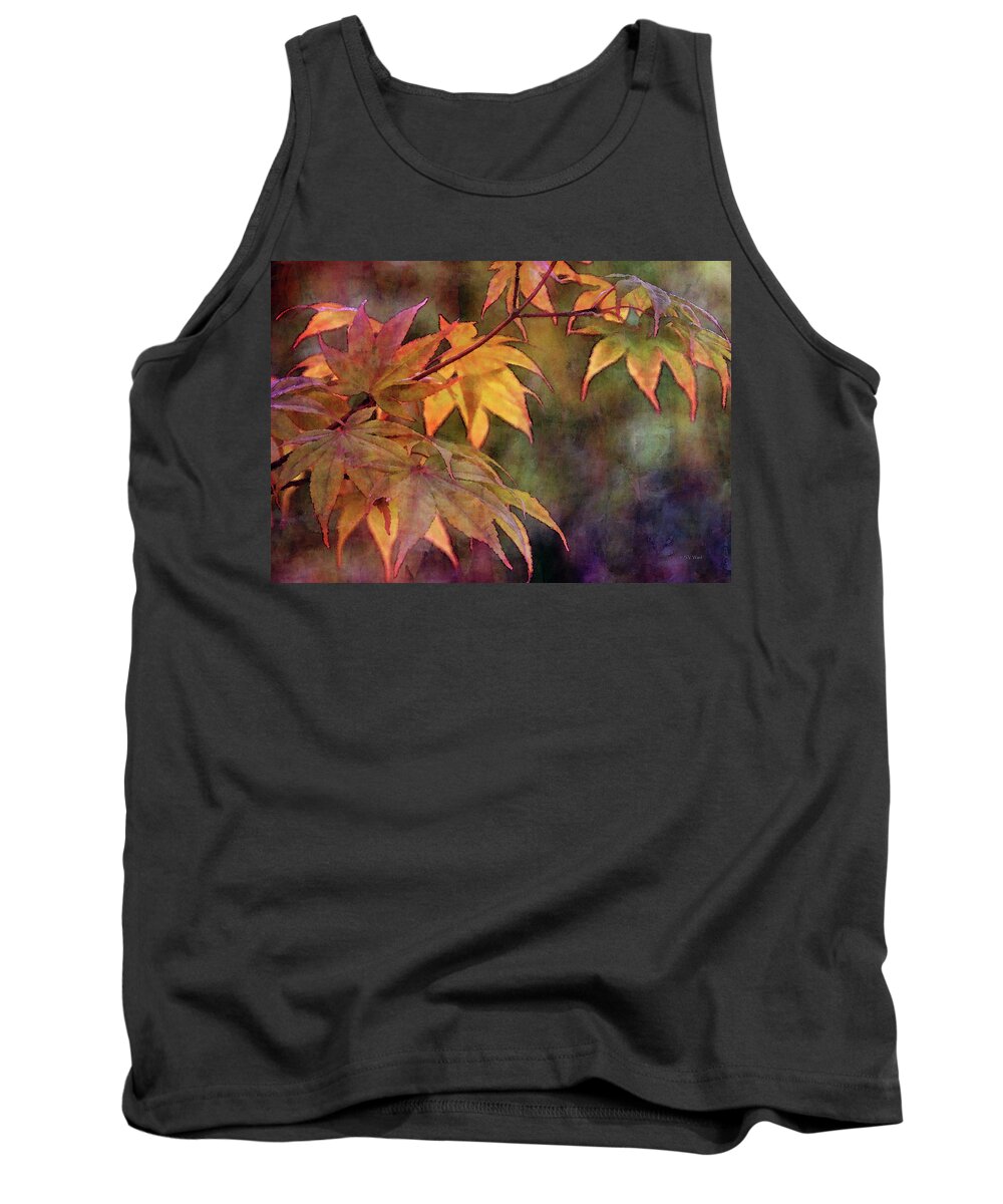 Impression Tank Top featuring the photograph Maples Golden Glow 5582 IDP_2 by Steven Ward