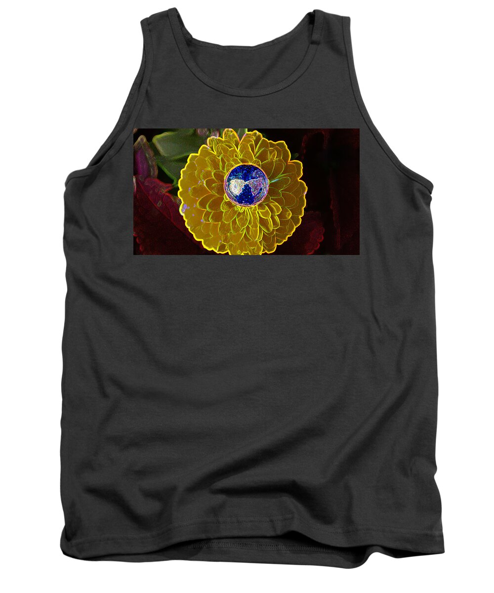Marigold Tank Top featuring the photograph Marigold World by Bob Welch