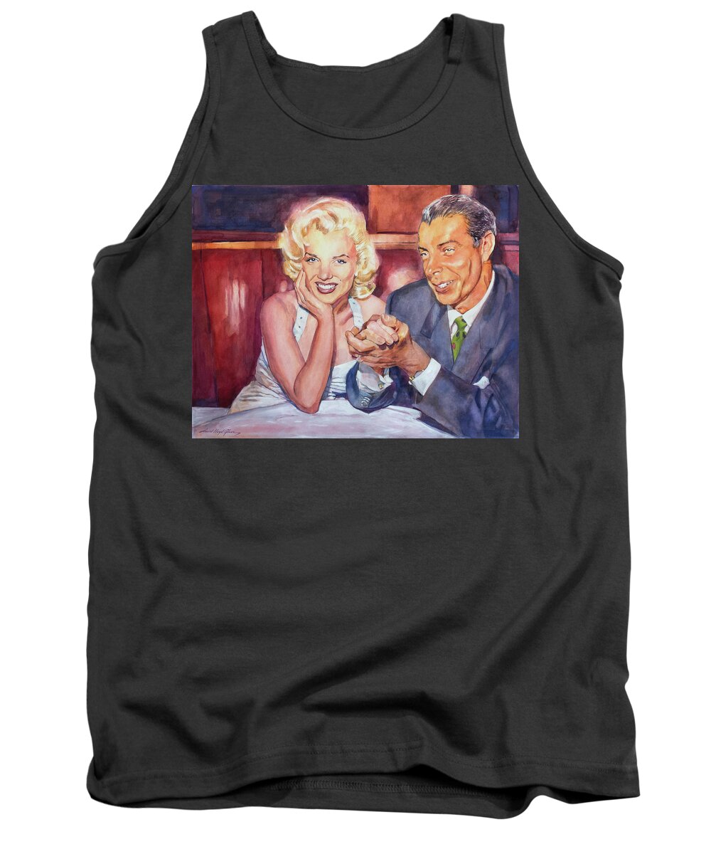 Icons Tank Top featuring the painting MARILYN and JOE 1952 by David Lloyd Glover