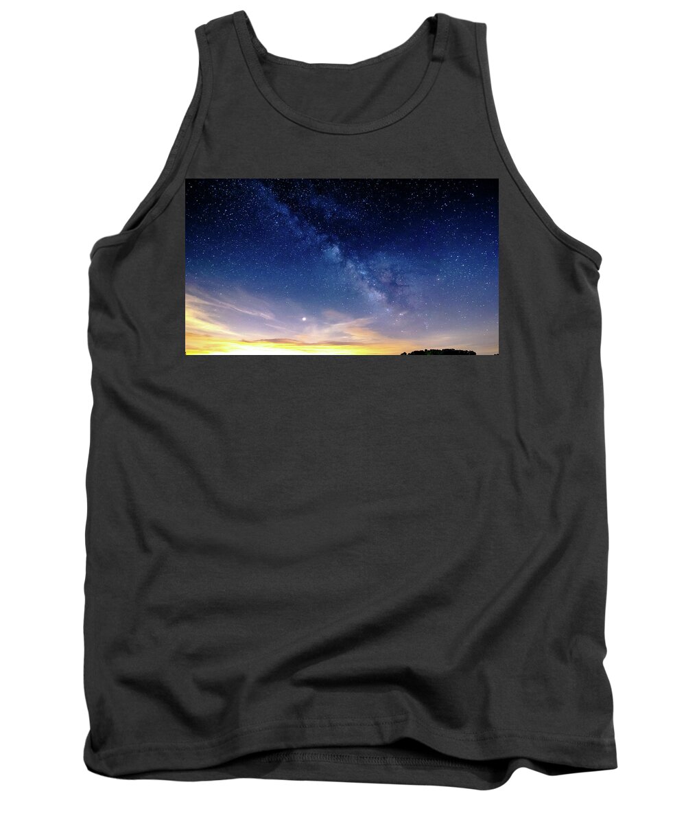 Alabama Tank Top featuring the photograph Mars Ascending towards the Milky Way by James-Allen