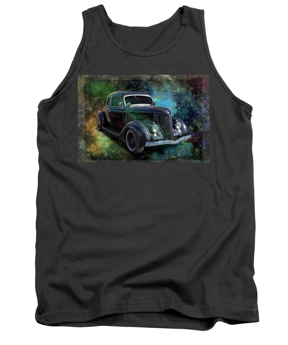 Car Tank Top featuring the photograph Matt Black Coupe by Keith Hawley