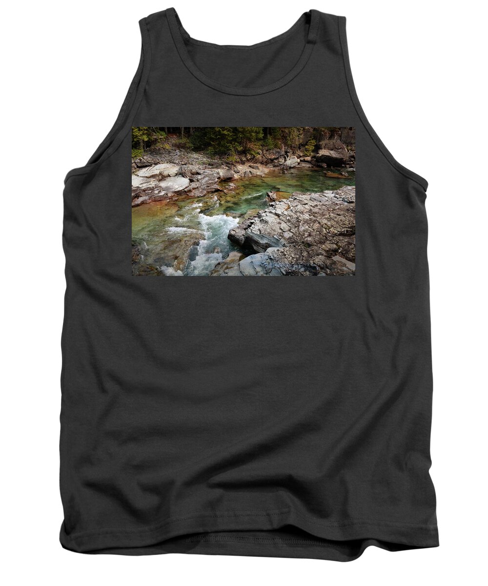 Glacier National Park Tank Top featuring the photograph McDonald Creek 7 by Marty Koch