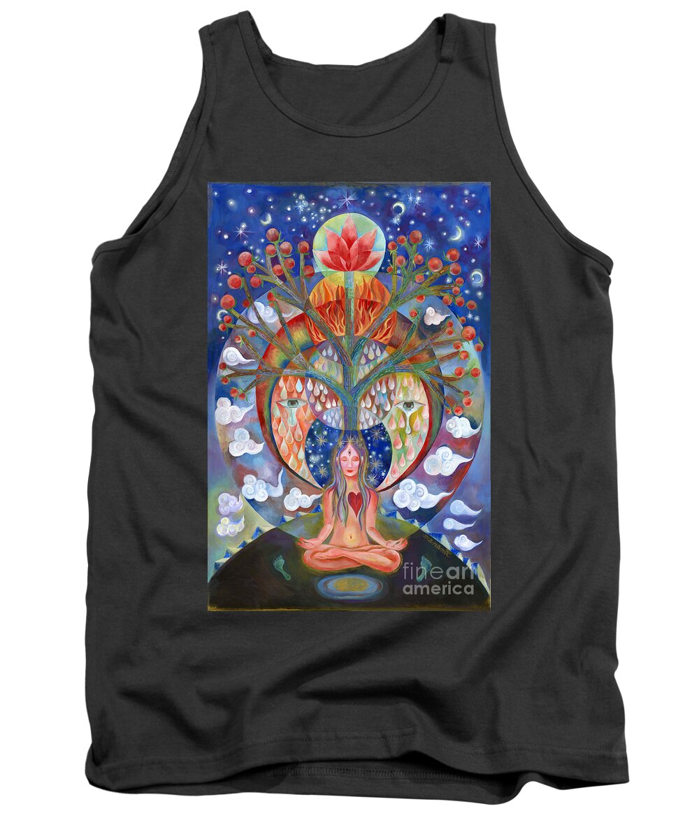 Ground Tank Top featuring the painting Meditation #1 by Manami Lingerfelt