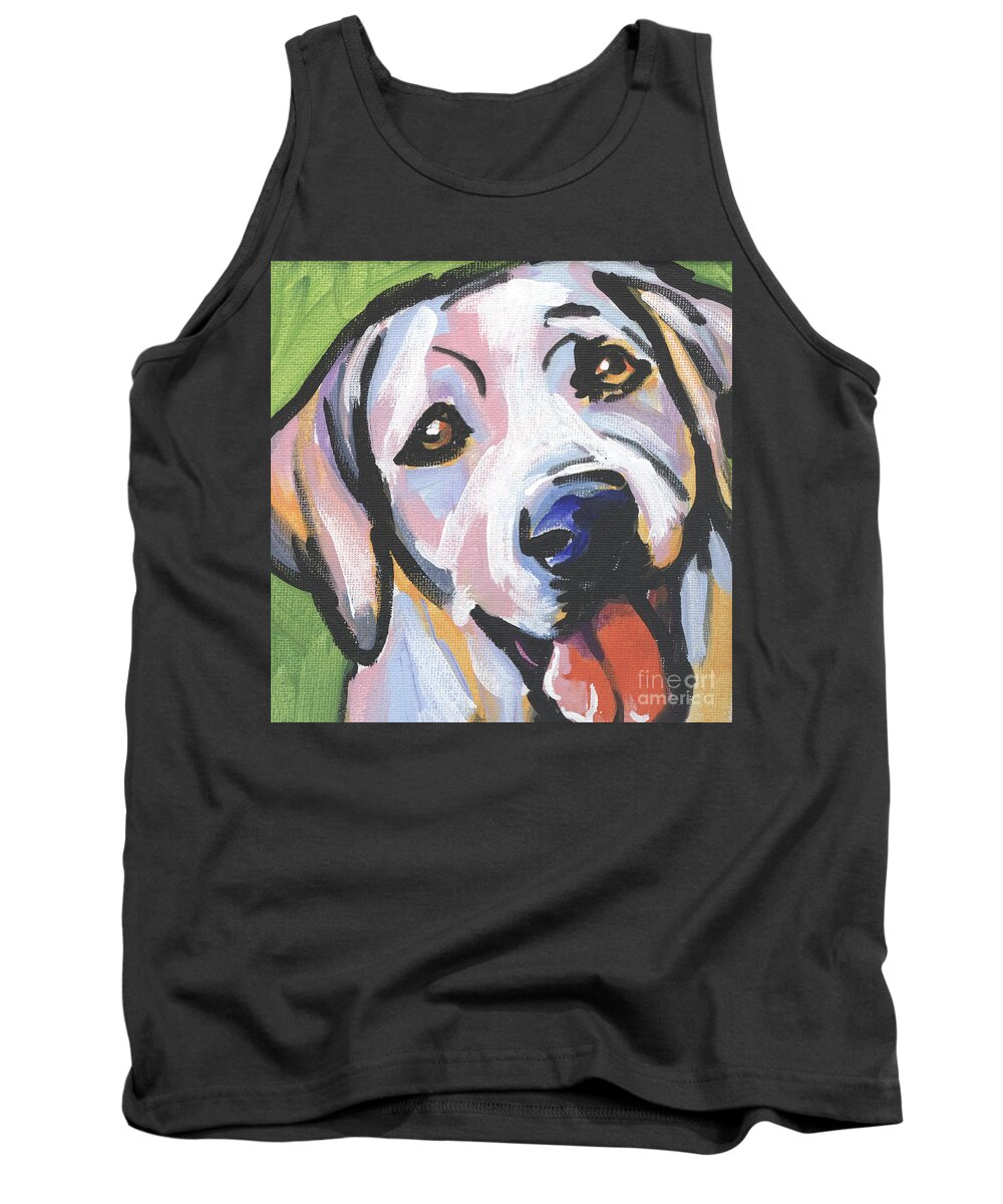 Yellow Lab Tank Top featuring the painting Mellow Yellow by Lea S