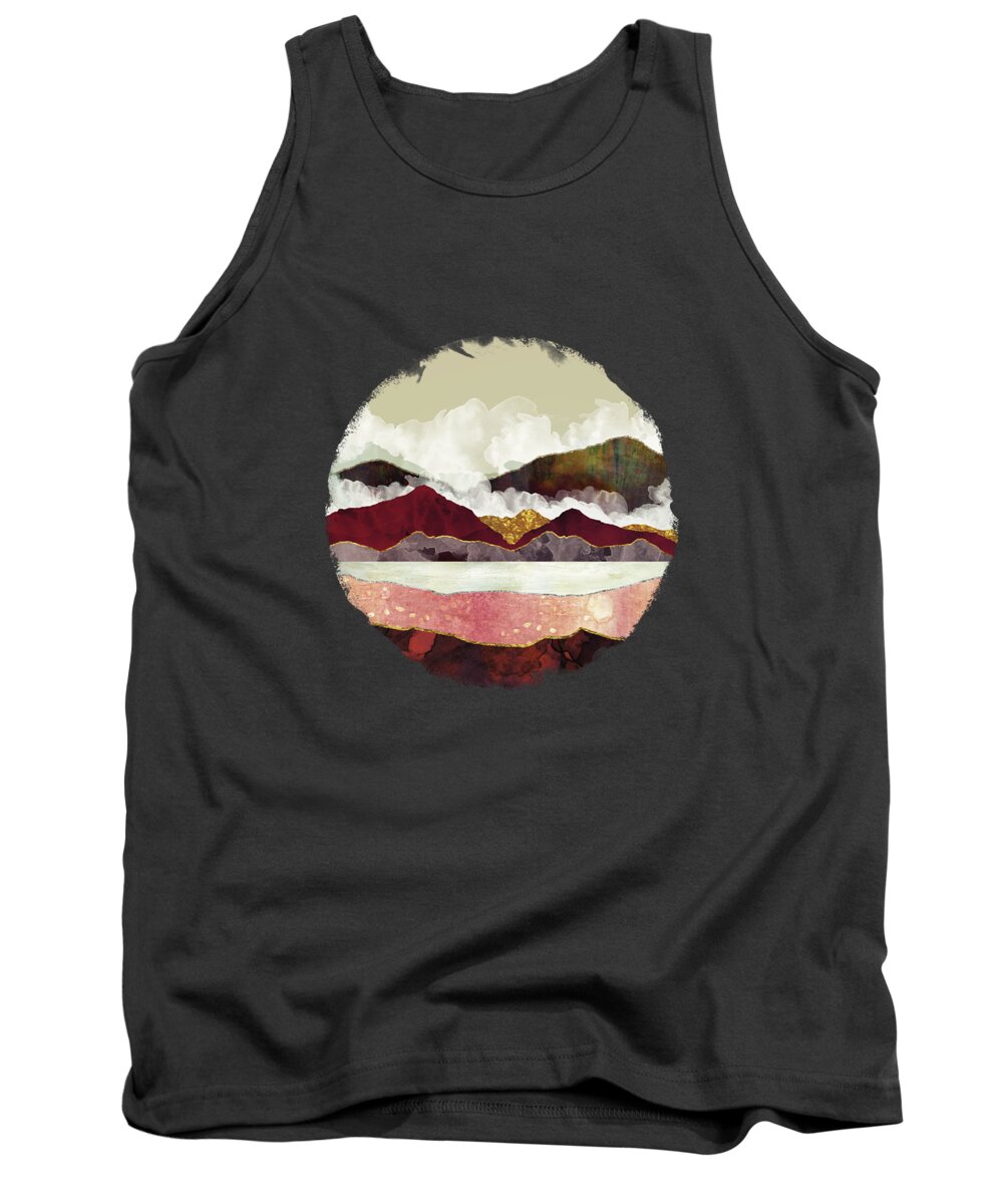 Mountains Tank Top featuring the digital art Melon Mountains by Katherine Smit