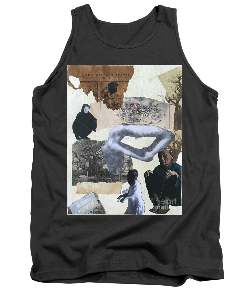Collage Tank Top featuring the mixed media Memories by M Bellavia