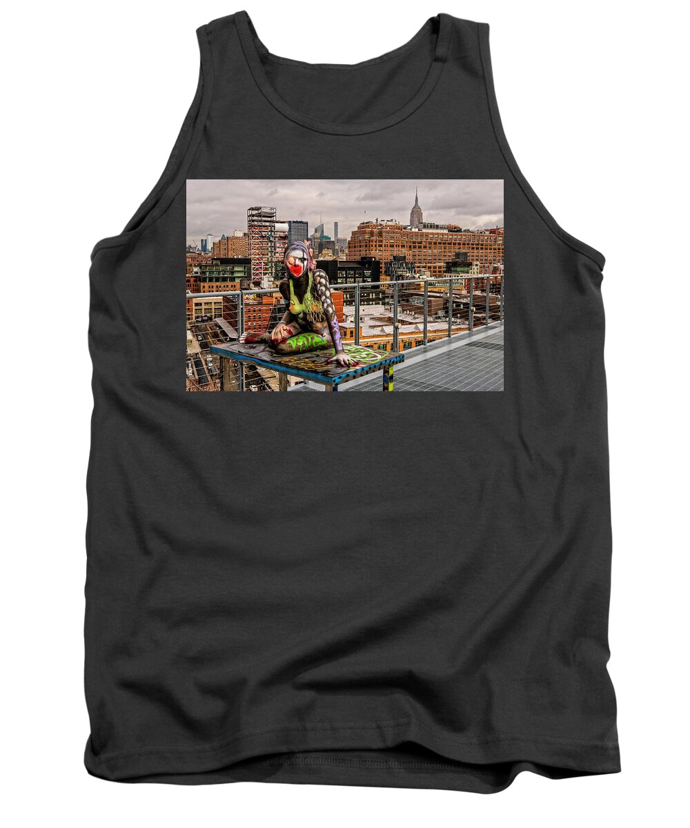 Empire State Building Tank Top featuring the photograph Mermaid on the Whitney by Frank Winters