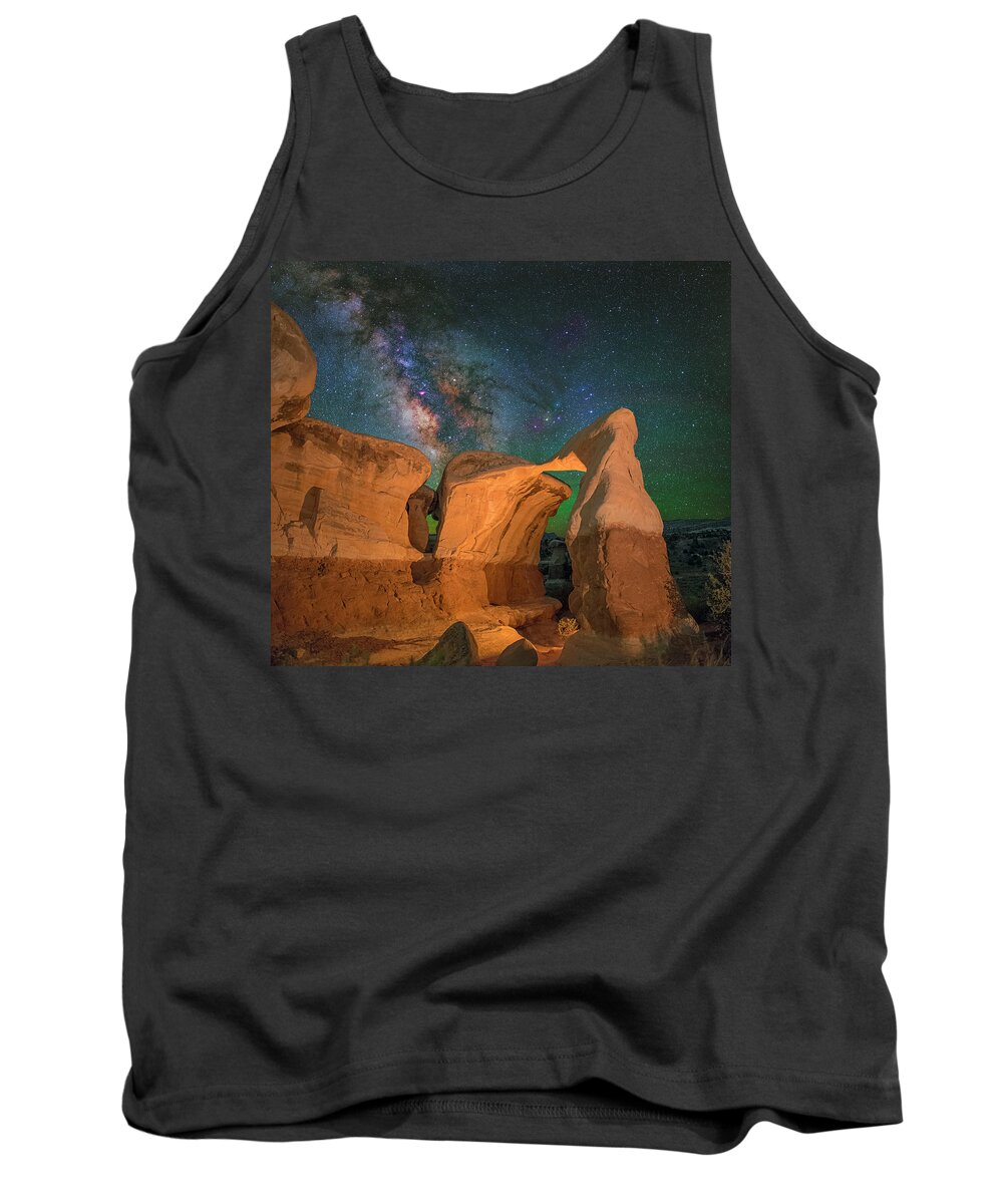 Astronomy Tank Top featuring the photograph Metate Arch by Ralf Rohner