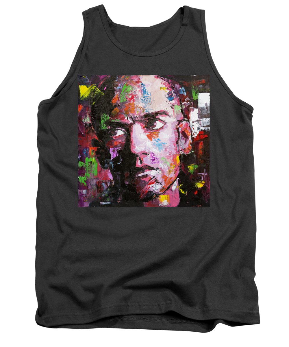 Michael Stipe Tank Top featuring the painting Michael Stipe by Richard Day