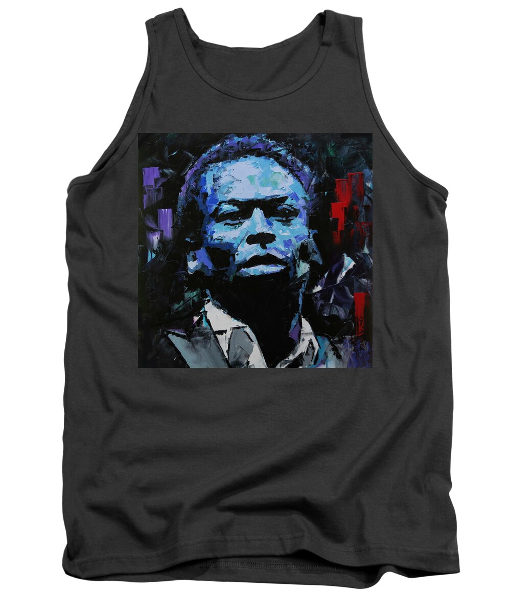 Miles Davis Tank Top featuring the painting Miles Davis by Richard Day