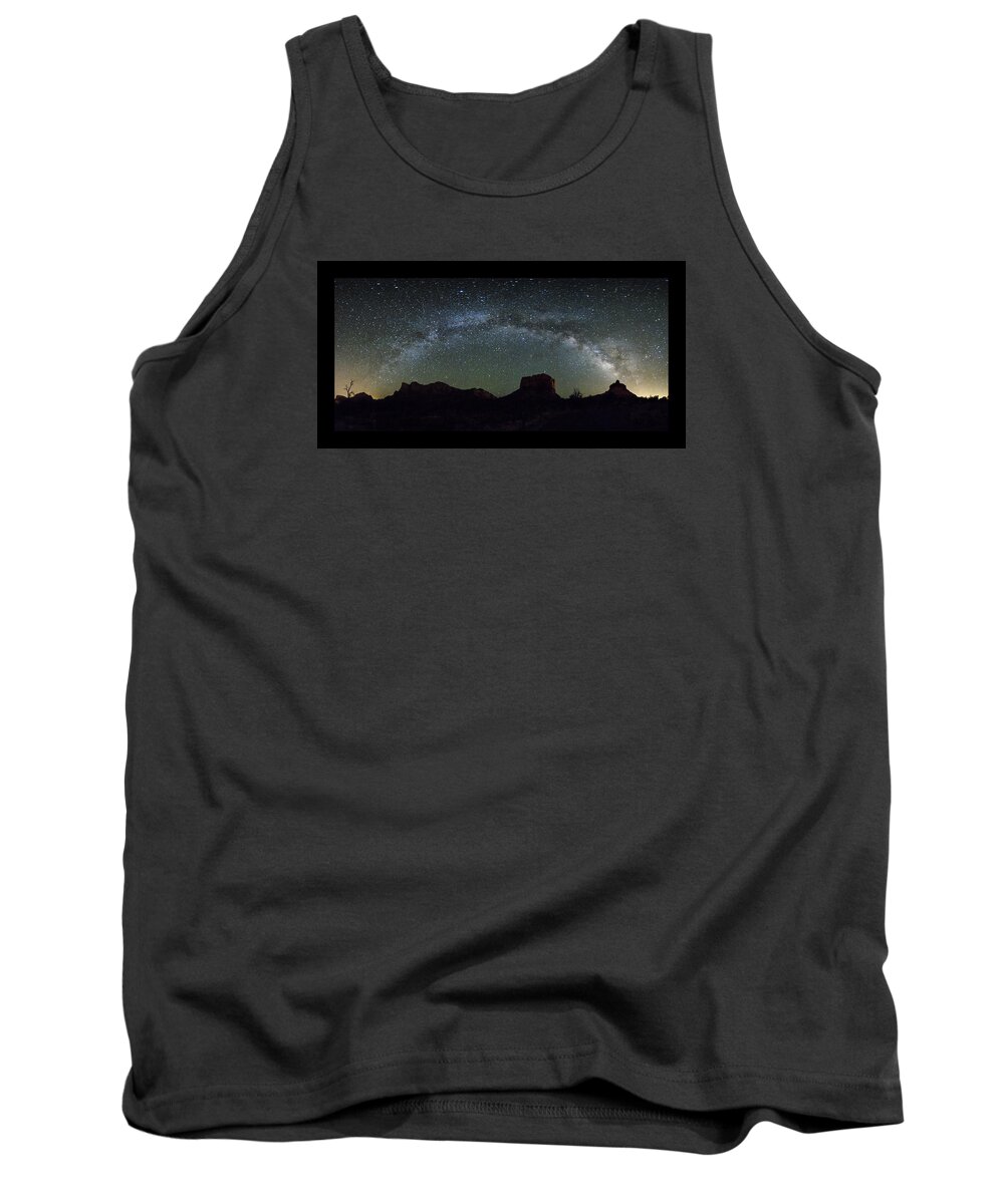 Bell Rock Tank Top featuring the photograph Milky Way Over Bell by Tom Kelly