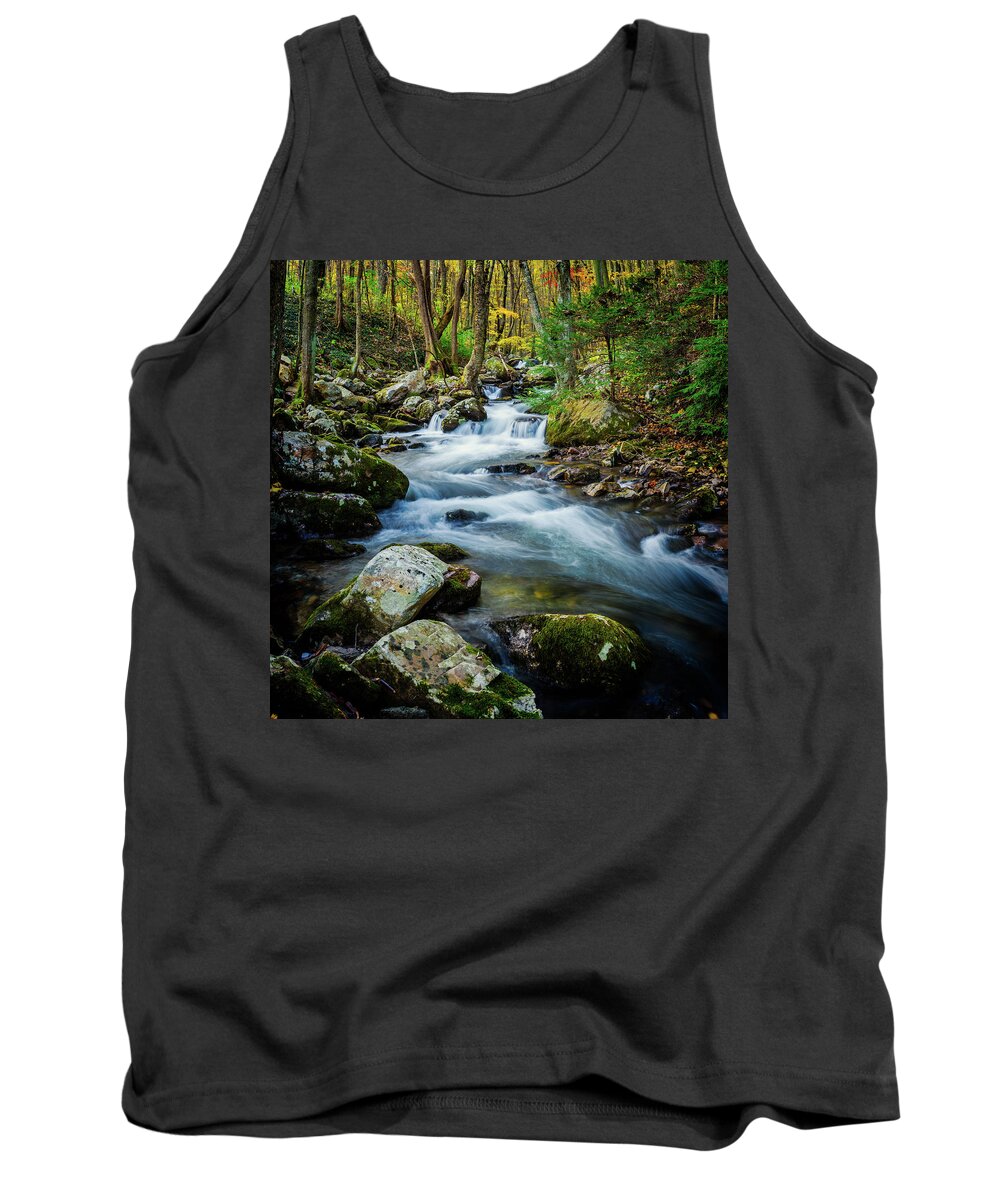 Landscape Tank Top featuring the photograph Mill Creek in Fall #3 by Joe Shrader