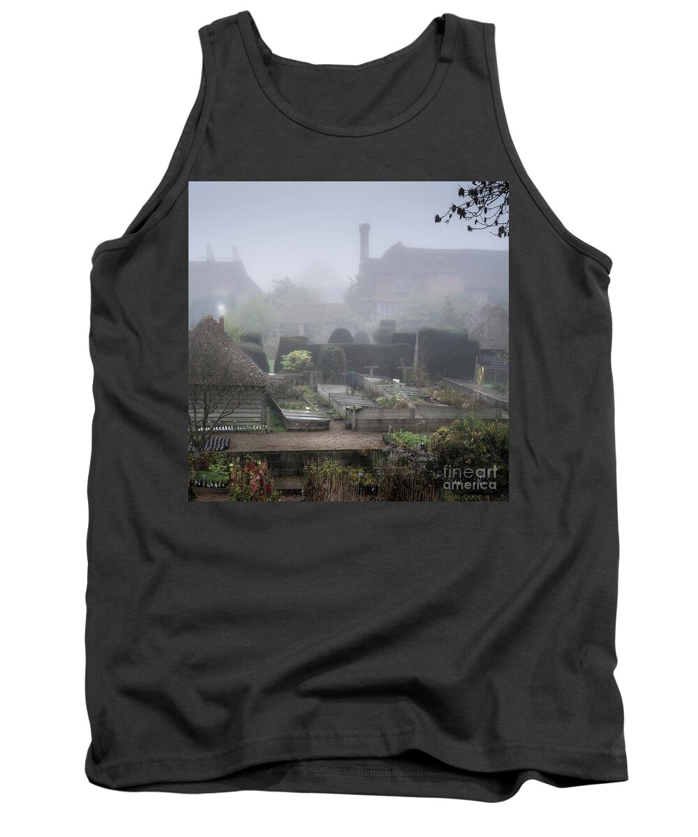 Plants Tank Top featuring the photograph Misty Garden, Great Dixter by Perry Rodriguez