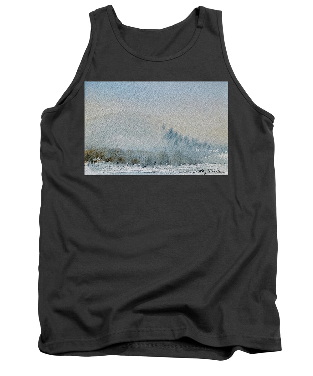 Australia Tank Top featuring the painting A Misty Morning by Dorothy Darden
