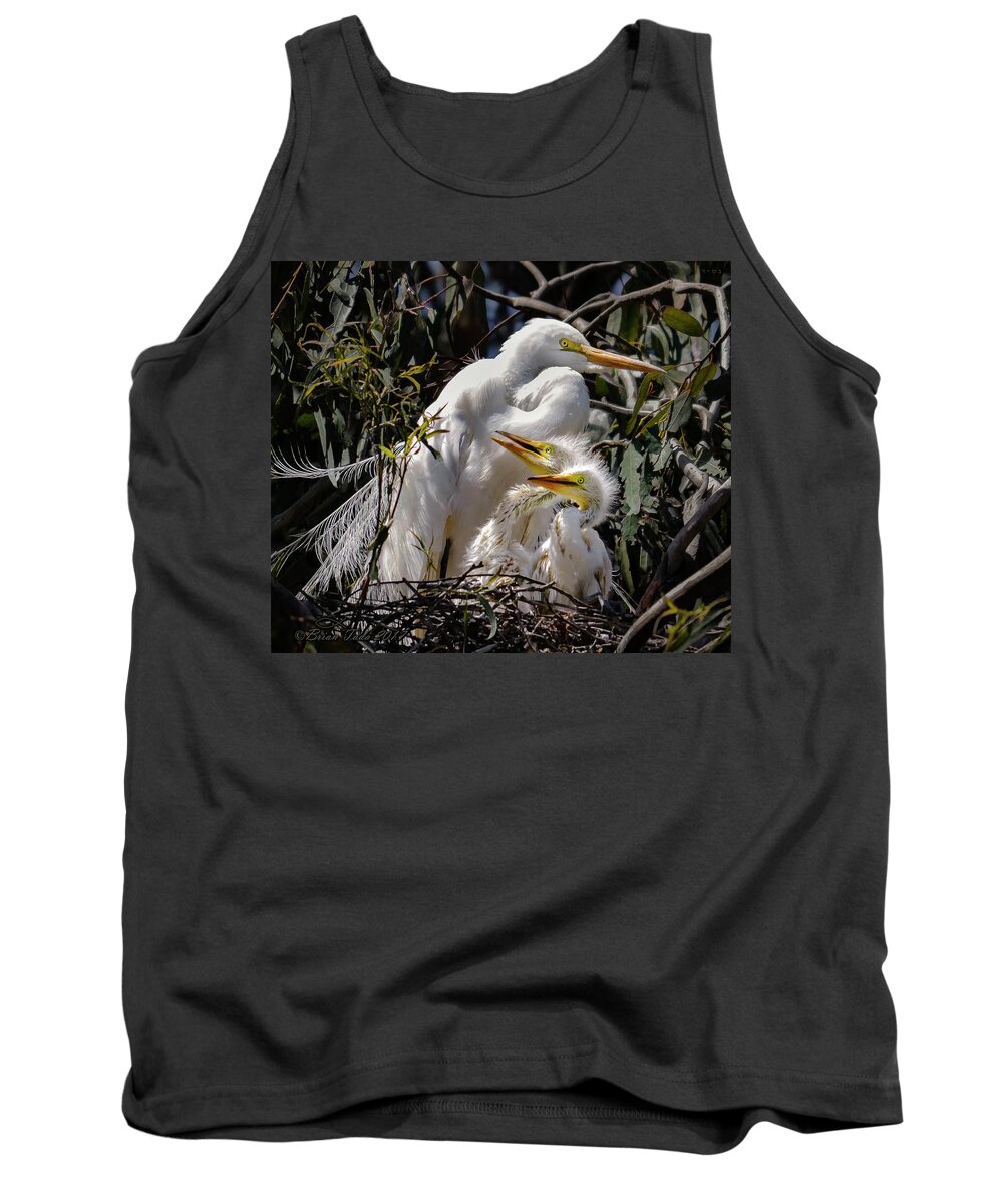 Wildlife Tank Top featuring the photograph Mom's Watchful Eye by Brian Tada