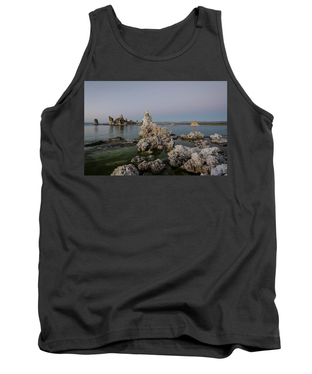 Desert Tank Top featuring the photograph Mono Lake at Dusk by Margaret Pitcher