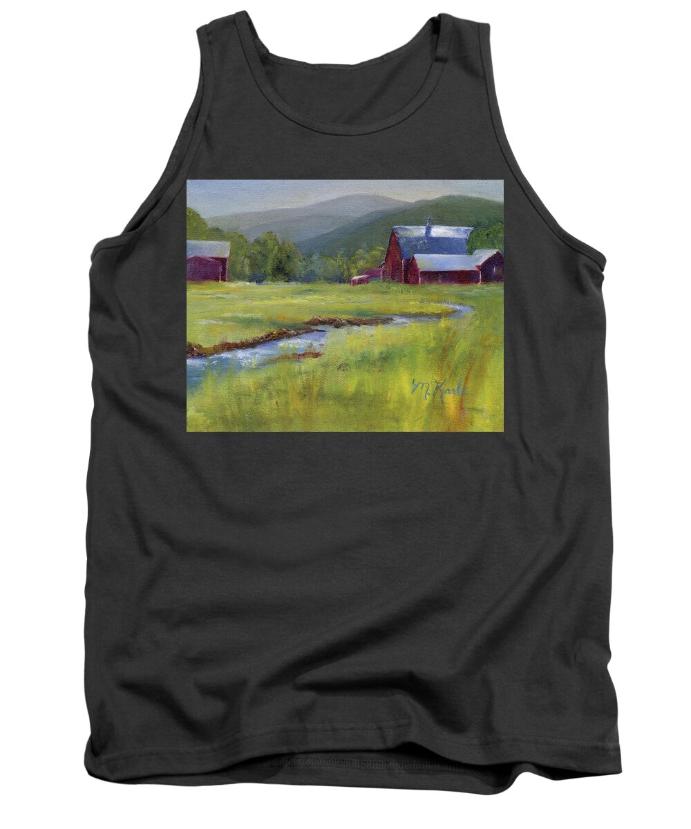 Montana Tank Top featuring the painting Montana Ranch by Marsha Karle