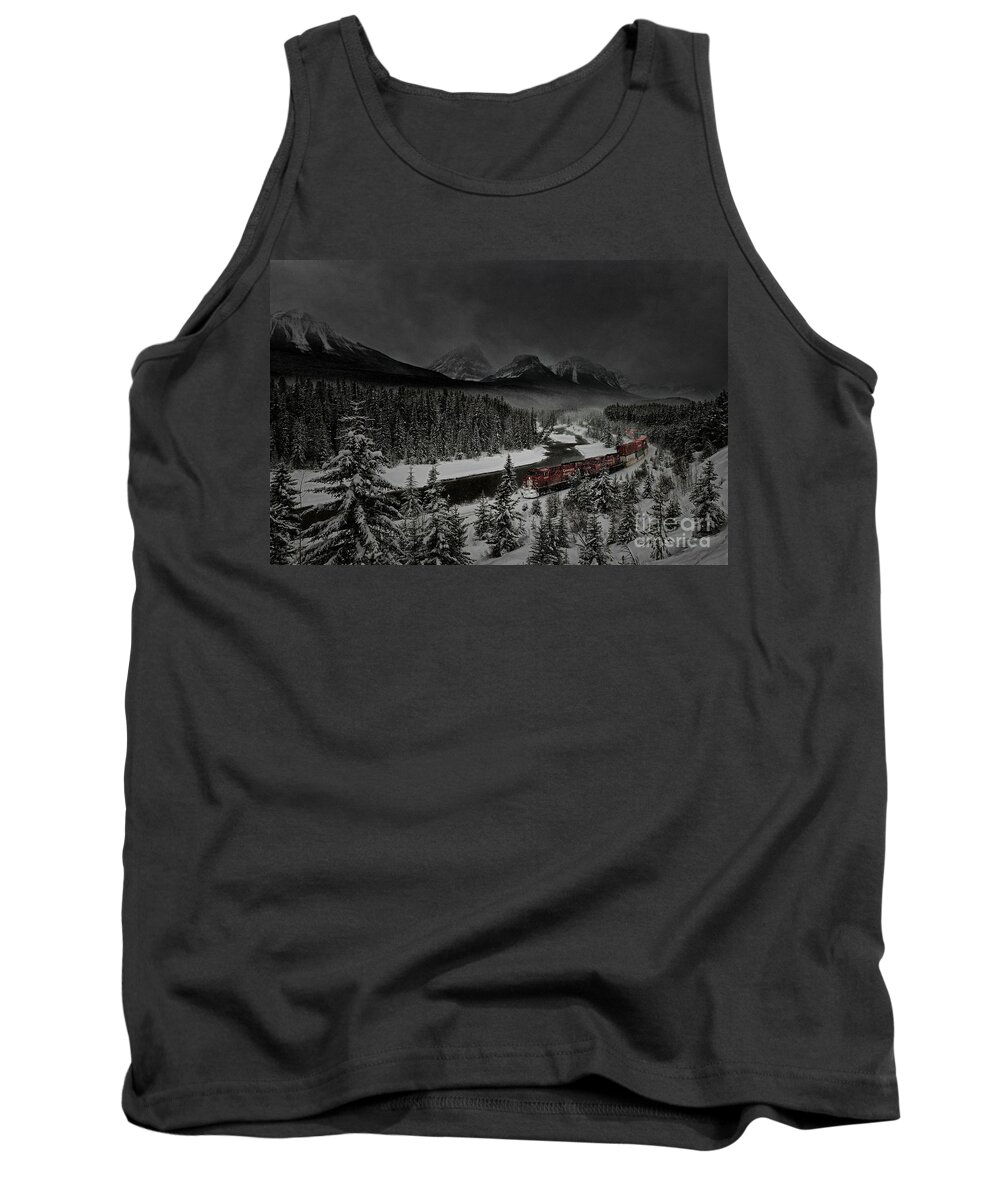 Epic Tank Top featuring the photograph Morant's Curve at Night by Brad Allen Fine Art