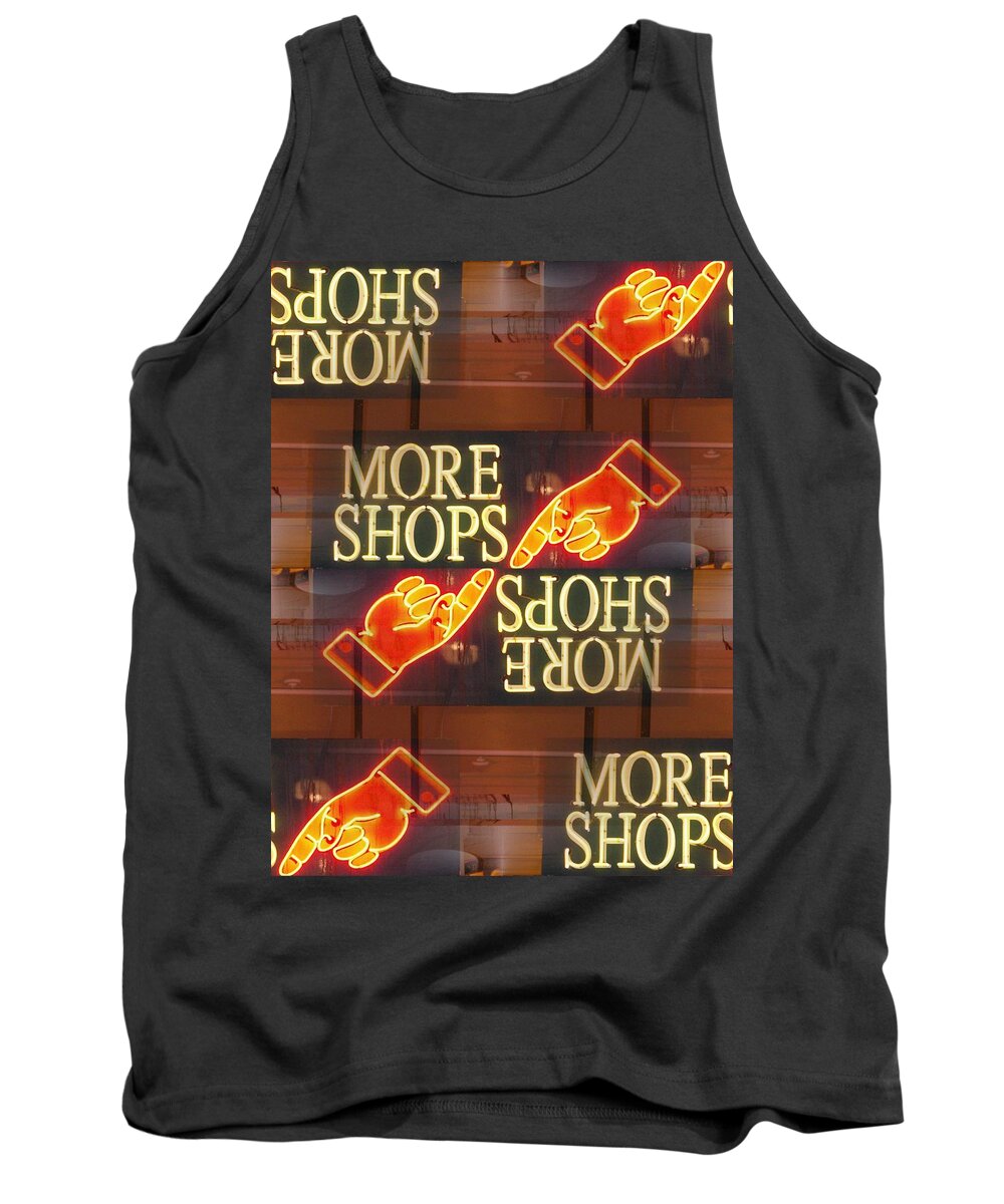Seattle Tank Top featuring the digital art More Shops by Tim Allen