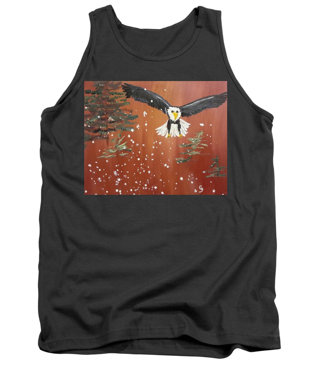 More Snow Tank Top featuring the painting More Snow 18 by Cheryl Nancy Ann Gordon