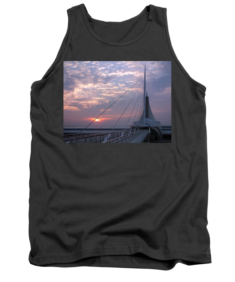 Sunrise Tank Top featuring the photograph Morning at the MAM by Thomas Pipia