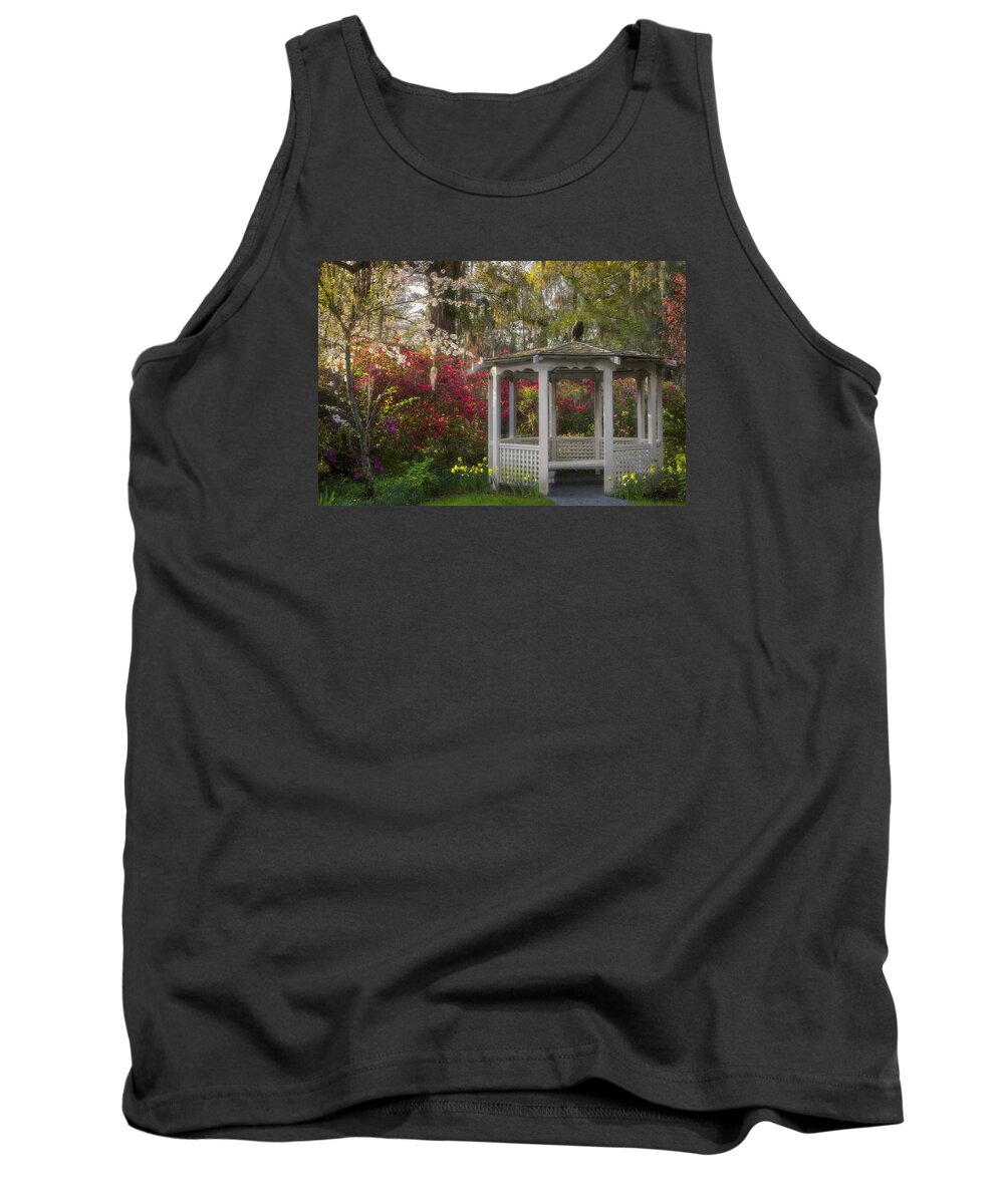 Magnolia Plantations Tank Top featuring the photograph Morning Glow at the Plantations by Ken Barrett