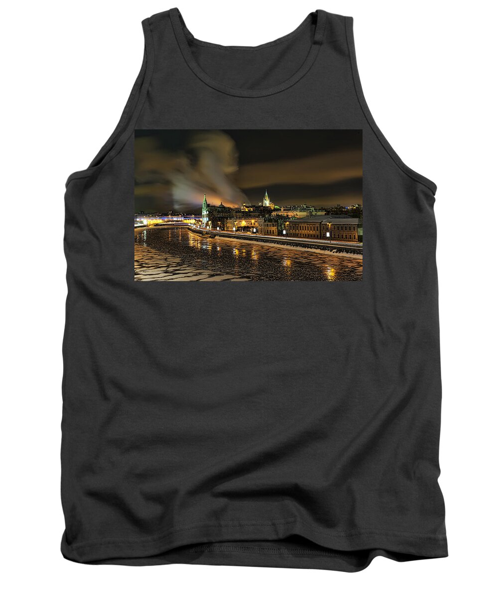 Landscape Tank Top featuring the photograph Moscow River by Gouzel -