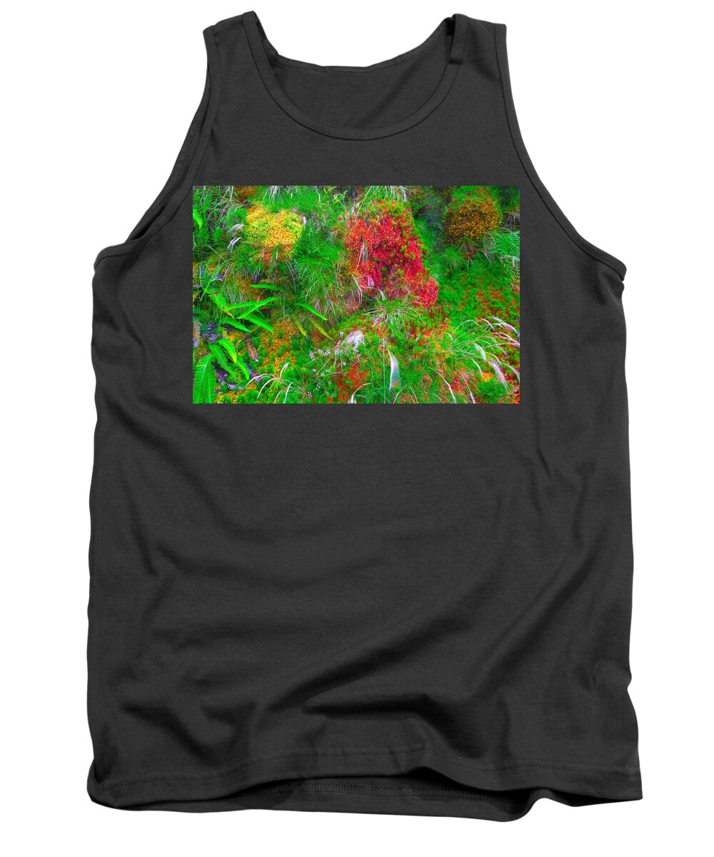 Azores Tank Top featuring the photograph Moss,ferns And Grass by Jean-luc Bohin
