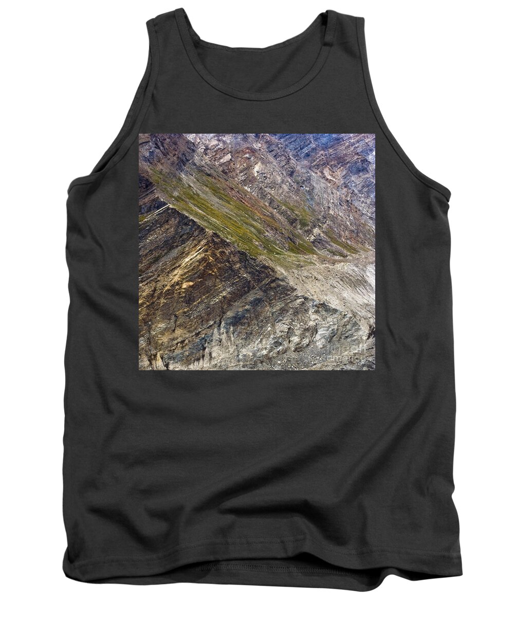 Mountain Tank Top featuring the photograph Mountain abstract 1 by Hitendra SINKAR