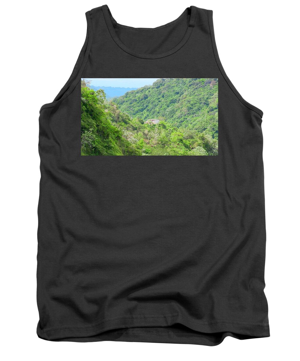 House Build In The Mountains Of Adjuntas Tank Top featuring the photograph Mountain Home by Walter Rivera-Santos