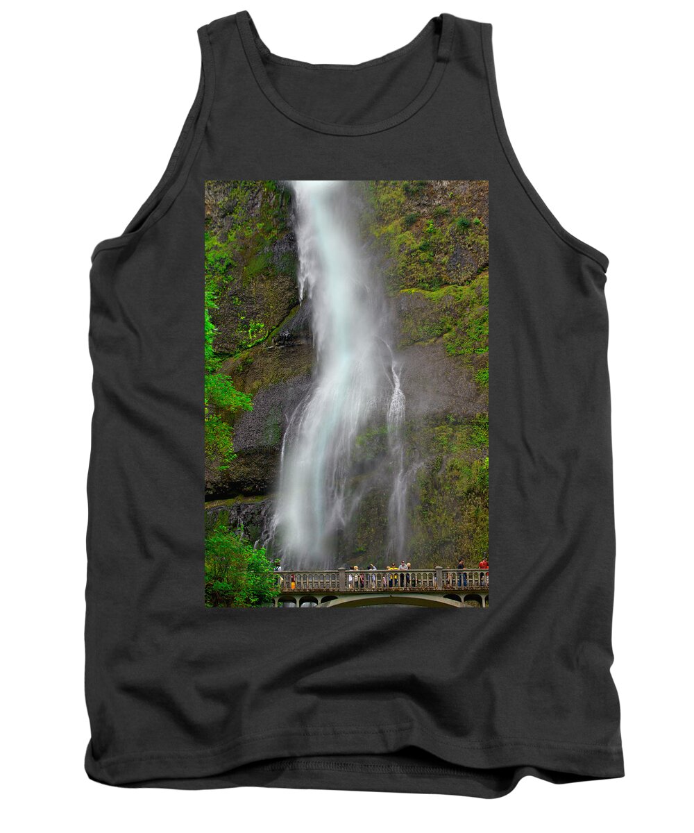 Waterfalls Tank Top featuring the photograph Multnomah Falls by SC Heffner