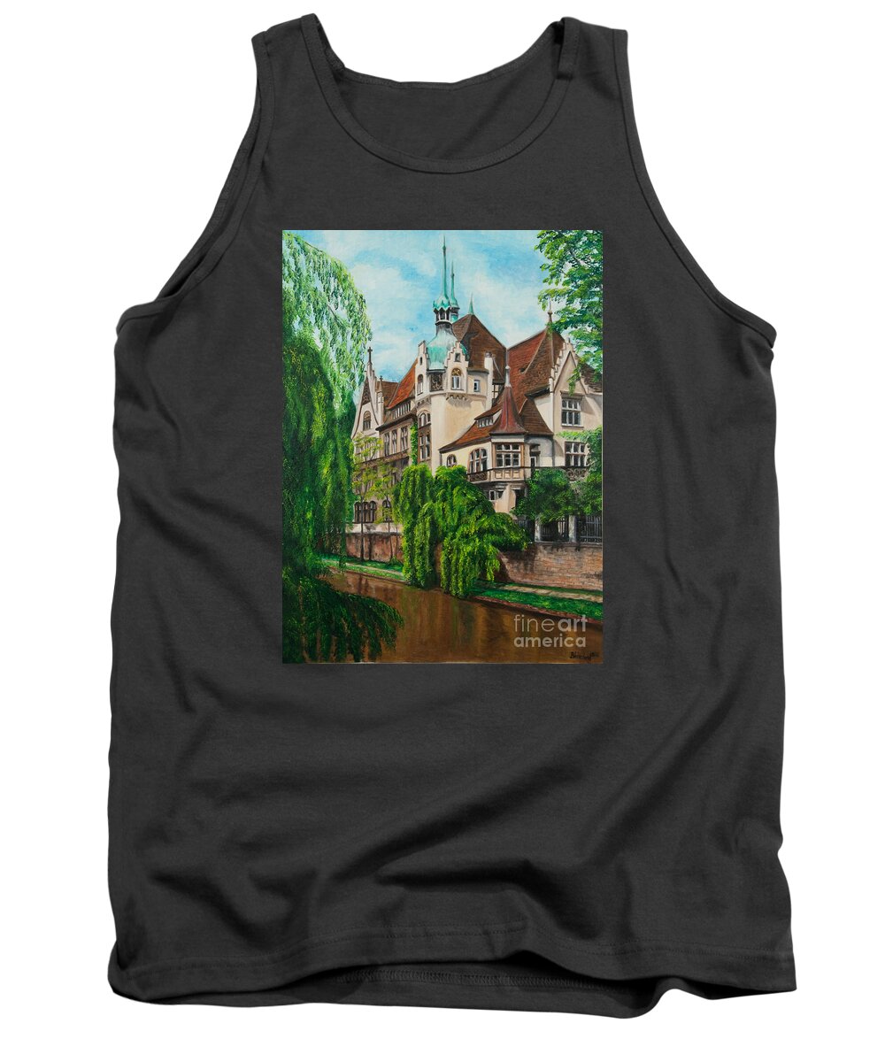 Dream House Tank Top featuring the painting My Dream House by Charlotte Blanchard