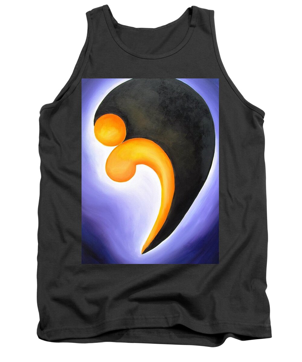 Circle Tank Top featuring the painting My Luggage... weighs on my back by Jennifer Hannigan-Green