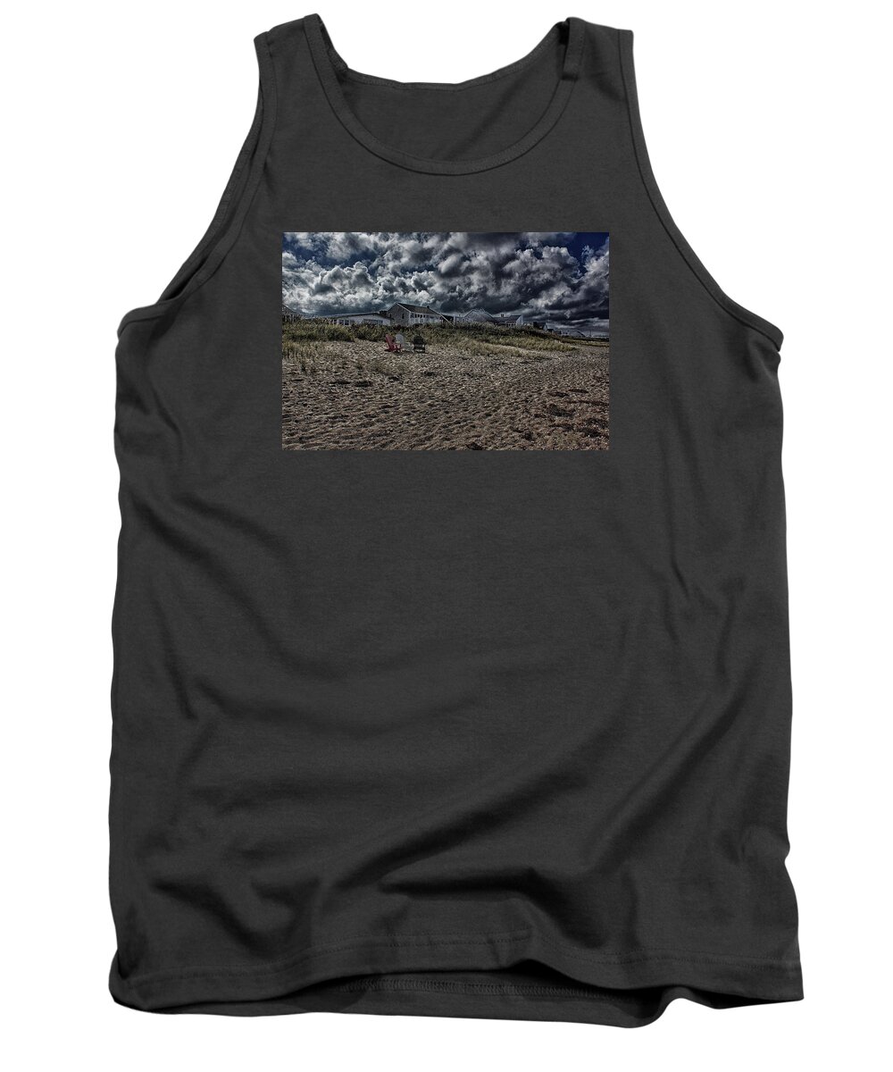 Cape Cod Tank Top featuring the photograph Nature Playing To An Empty Beach by Constantine Gregory