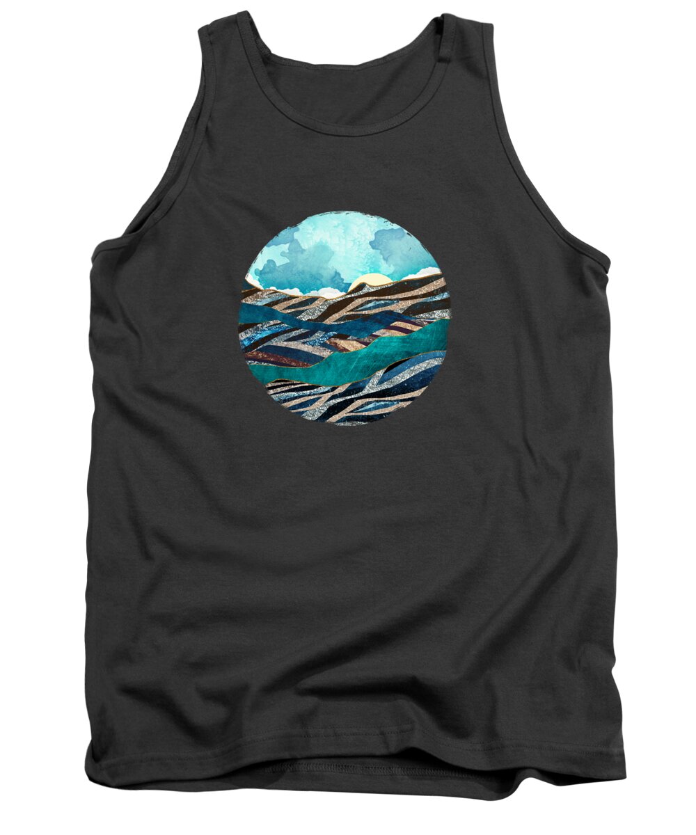 Landscape Tank Top featuring the digital art New Day by Spacefrog Designs