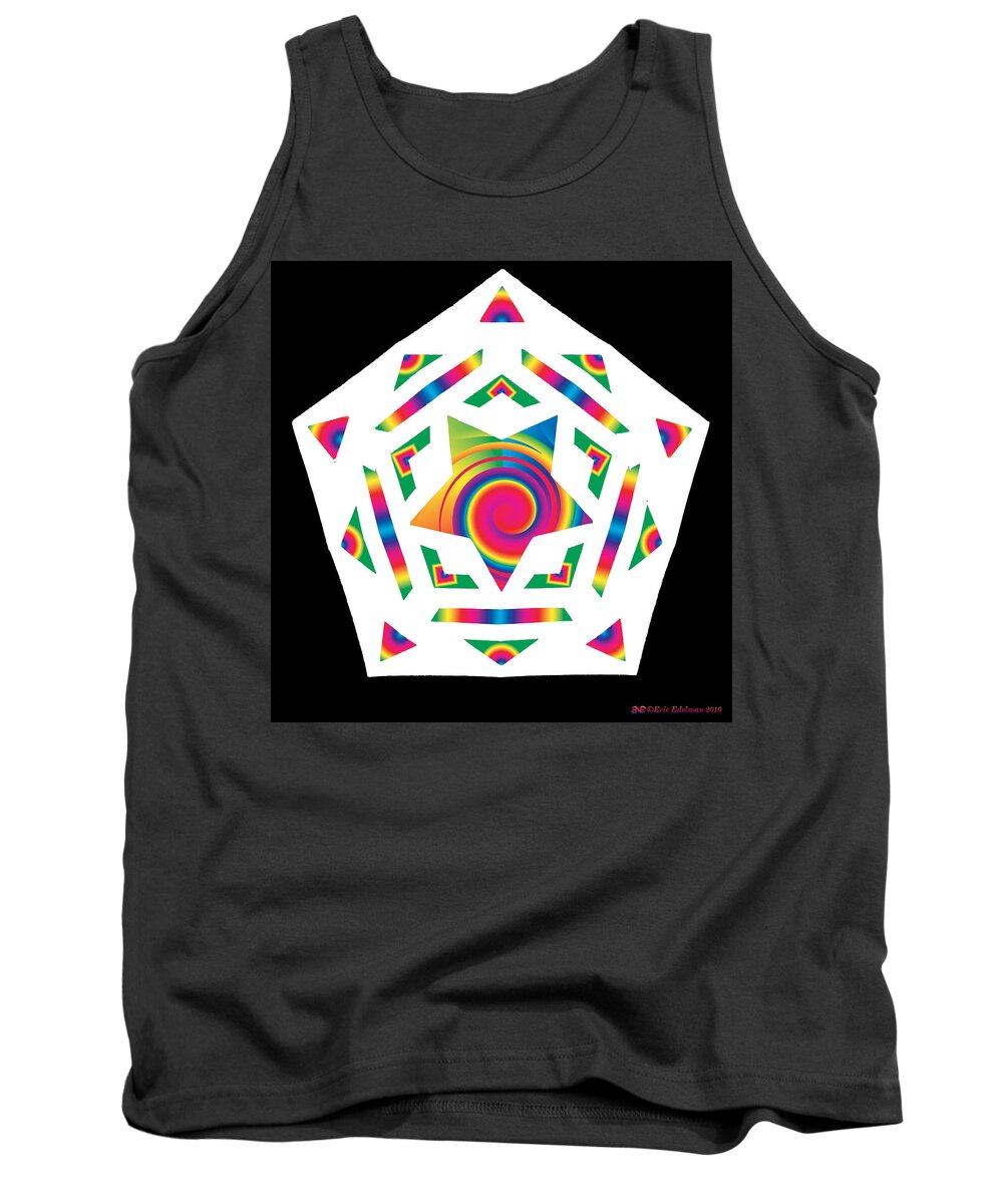 Pentacle Tank Top featuring the digital art New Star 2a by Eric Edelman
