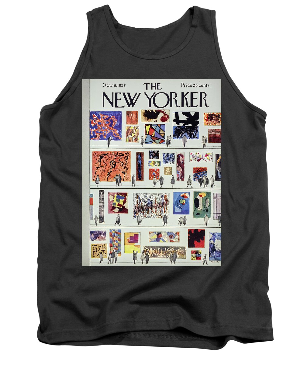 Art Tank Top featuring the painting New Yorker October 19th 1957 by Anatole Kovarsky