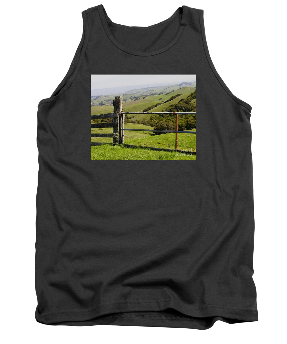 Landscape Tank Top featuring the photograph Nicasio Overlook by Joyce Creswell