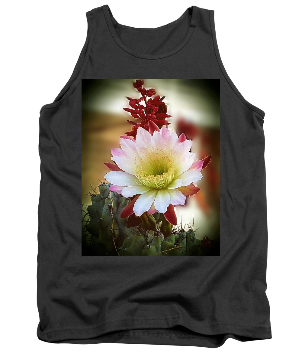 Night-blooming Cactus Tank Top featuring the photograph Night-Blooming Cereus 2 by Marilyn Smith