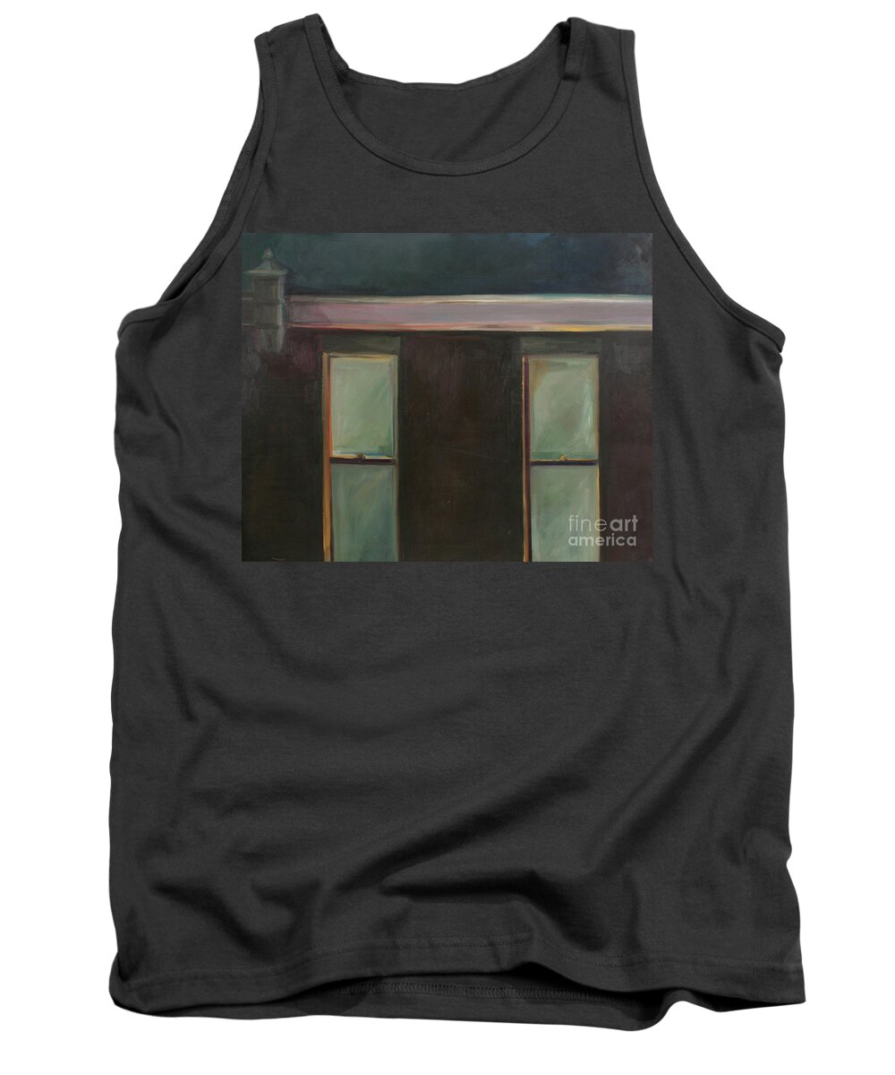 Oil Tank Top featuring the painting Night by Daun Soden-Greene